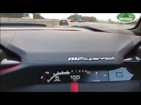 Ferrari 812 Superfast 300 Km h Acceleration On German Autobahn