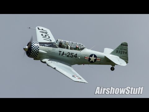 T-6 Texan Formation Flybys - Gathering of Avengers 2017
