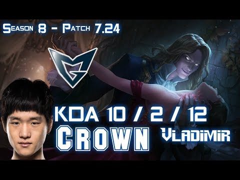 SSG Crown VLADIMIR vs RYZE Mid - Patch 7.24 KR Ranked
