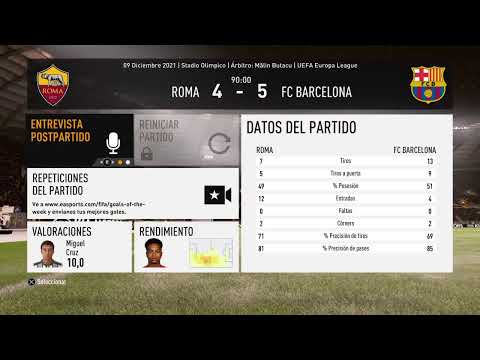 #744 FIFA 20 PS4 Career mode S12E31 // AS ROMA Vs FC BARCELONA - UEFA Europa League - Matchday 6