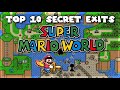 TOP 10 Secret Exits In Super Mario World Super Nintendo Original SNES Capture