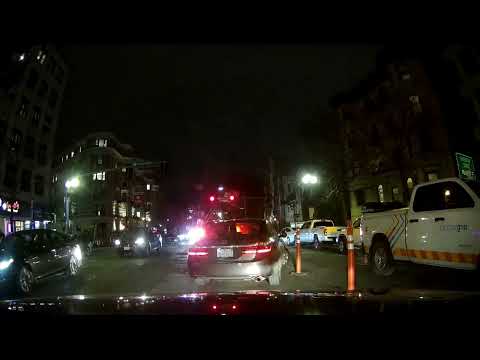 Driving through Boston and Brookline, Massachusetts