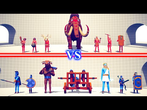 TRIBAL TEAM vs ANCIENT TEAM - Totally Accurate Battle Simulator TABS