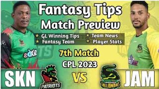 SKN VS JAM Fantasy Dream11 Prediction, SKN VS JAM Carrabian Premier League 2023, 7th Match Preview