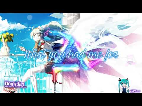 Nightcore - Don't Say (Lyrics)