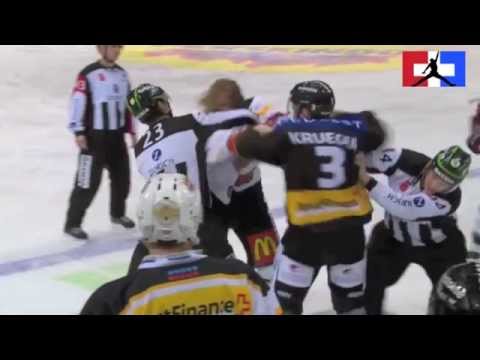 Hockey fight - Referee gets punched