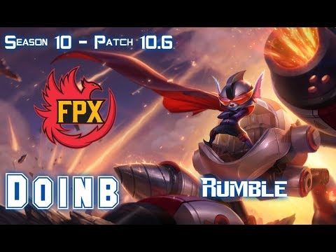 FPX Doinb RUMBLE vs SYNDRA Mid - Patch 10.6 KR Ranked