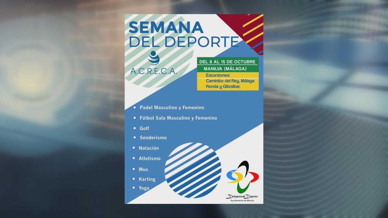 ACRECA volverá a celebrar la Semana del Deporte en Manilva ACRECA volverá a celebrar la Semana del Deporte en Manilva