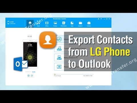 Contacts to Outlook | How to Export Contacts from LG Phone to Outlook