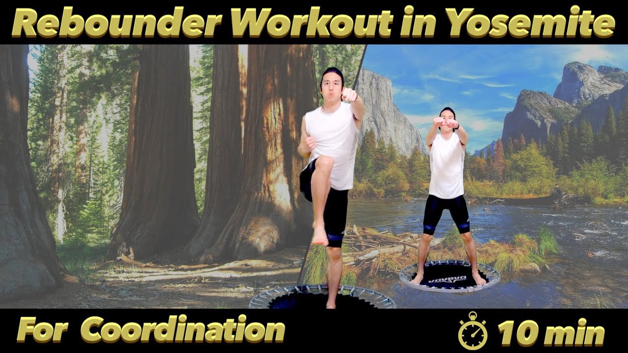 【Rebounder WORKOUT for Coordination #3】For Beginners & Intermediates｜Mini Trampoline Brain Exercises