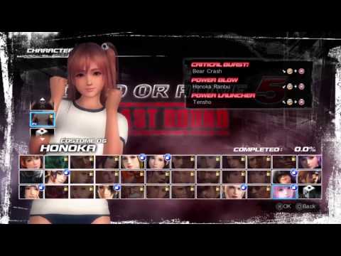 Dead or Alive 5: Last Round [Core Fighters] Raw Honoka's Command Training