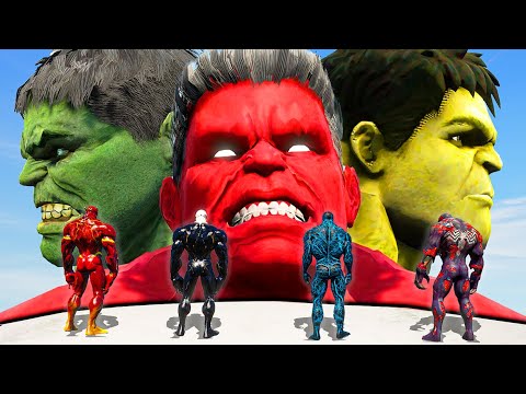 The Incredible Hulk SMASH | Red Hulk vs Hulk vs Venom Army - What If