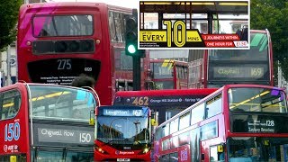 London Bus Experiment - Colour-Coded Route-Branded Buses