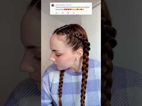 Peinado Trenzas de boxeadora ✨️🎀 Pedido de @Ghizlanitaben 💗 #shorts #peinados #hairstyle
