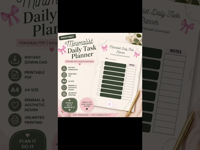 Vídeo relacionado con Remember!: Simple-Minimalist Daily Task List 5x8in 90pages