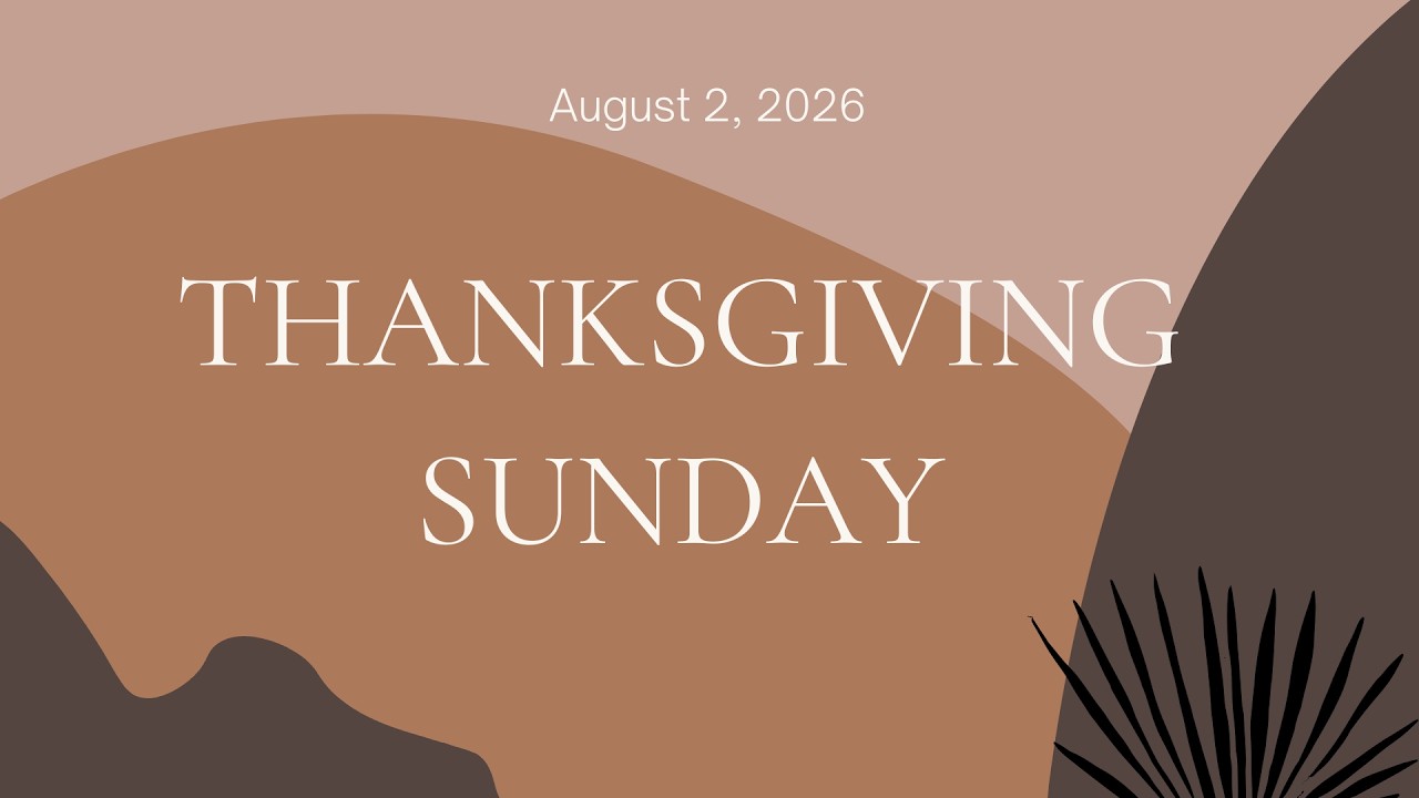 RCCG House of Glory - Thanksgiving Sunday - Aug 2, 2026