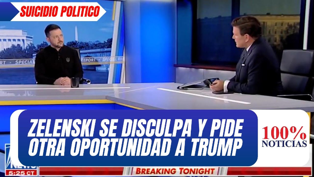 Zelenskiy se disculpa en FOX con Trump y pide una nueva oportunidad de negociar con EEUU