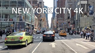 Driving Downtown - Midtown Manhattan 4K - New York City USA
