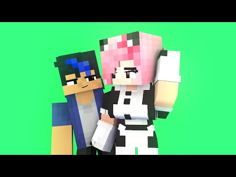 lovefool yay! arigato first meet maid kc and ein - minecraft animation #shorts