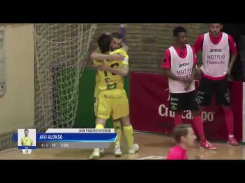 Gol Javi Alonso (4-1) en el Jaén Paraíso Interior - Pescados Rubén Burela. J6, 1Div