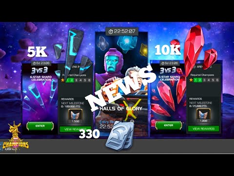 News - New Arenas And Halls of Glory 6 Star & 5 Star Crystal Shards - Units | Contest of Champions