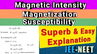 Magnetic Intensity & Magnetization & Susceptibility (Class 12 chapter 5 Magnetism & Matter)JEE-NEET
