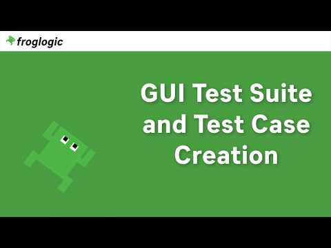 GUI Test Suite and Test Case Creation