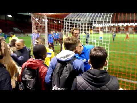 Staines Town FC Players Thank The Fans For Their Support - FA Cup 1st Round 2015/16