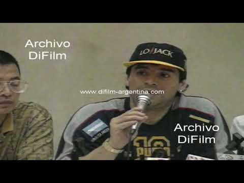 Diego Maradona conferencia de prensa en China 1996