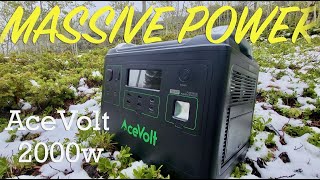AceVolt Campower 2000w LiFeP04 UPS | Off Grid Portable Power Station Walkthrough and Review!