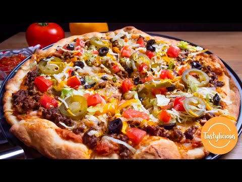 Delicious Homemade Taco Pizza Recipe | Easy Homemade Pizza Recipe