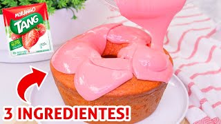 COBERTURA DE BOLO COM SUCO TANG DE MORANGO (CALDA DE SUCO EM PÓ) | Receita