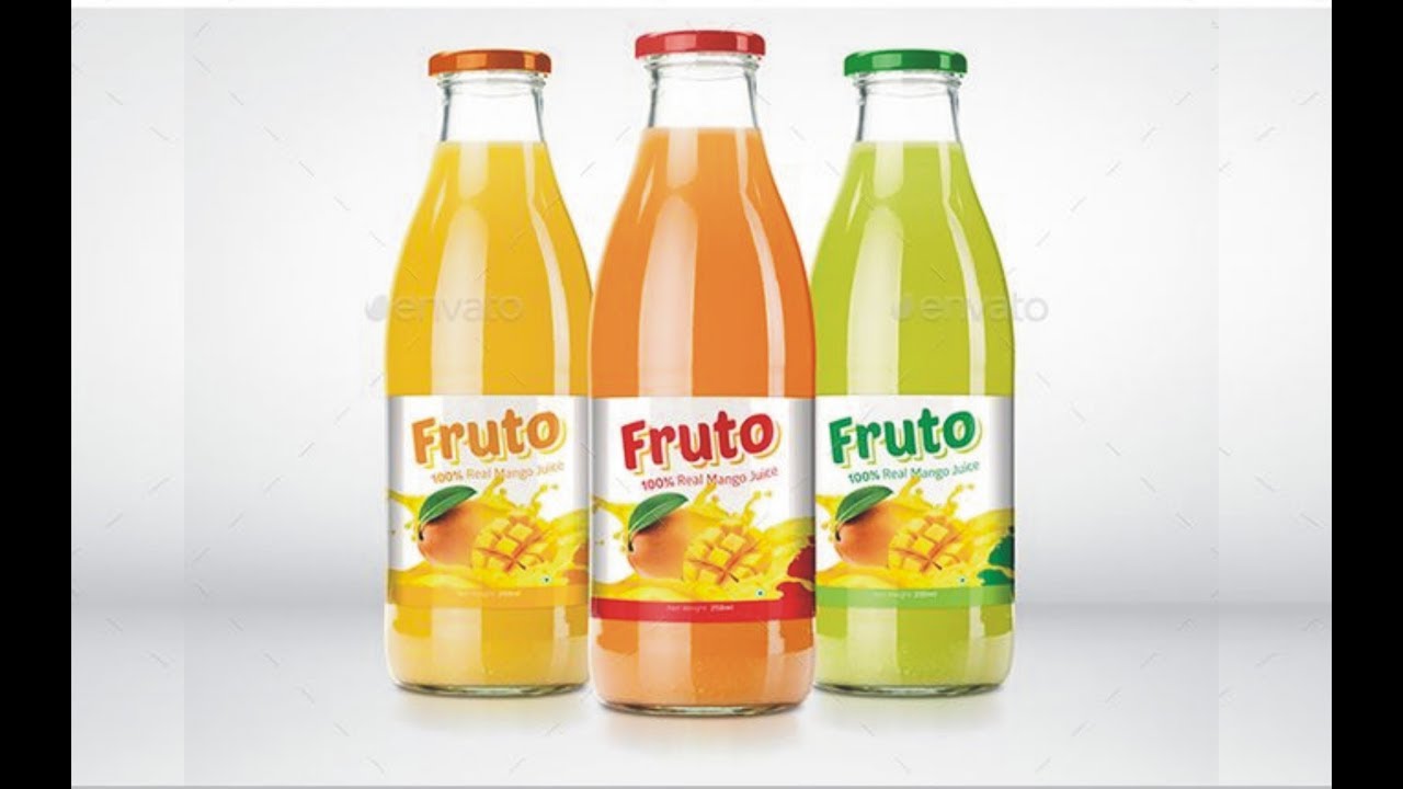 Mango Juice Label Template by Ahsan Sabri