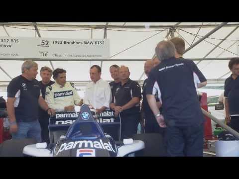 Nelson Piquet on the track The Brabham BMW BT52