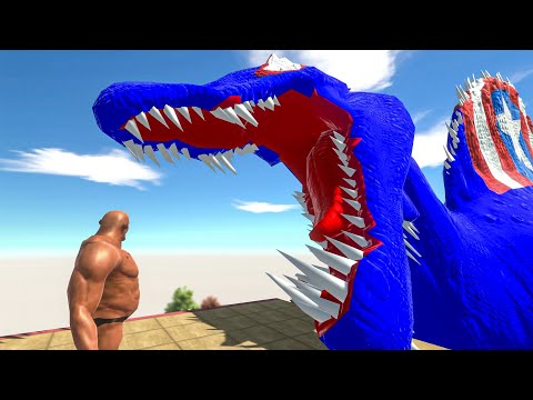 GIANT CAPTAIN AMERICA FEEDING - Animal Revolt Battle Simulator
