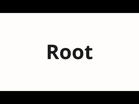 How to pronounce Root