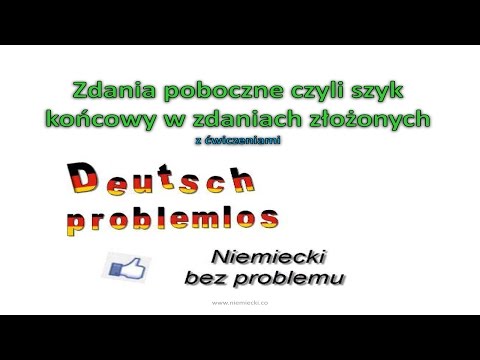 Szyk końcowy w zdaniach złożonych +ćwiczenia - Niemiecki bez problemu - Niemiecki dla początkujących