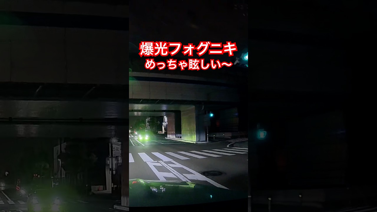爆光フォグニキ　めっちゃ眩しい〜　#ドラレコ #automobile #DQN #プリウス