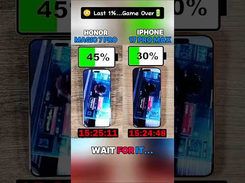 😳🔋HONOR MAGIC 7 PRO vs IPHONE 17 PRO MAX BATTERY TEST!! 😳