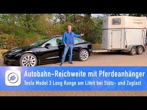 Autobahn-Reichweite mit Pferdeanhänger - Tesla Model 3 am Limit
