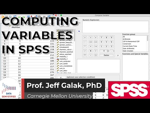 Computing Variables in SPSS (SPSS Tutorial Video #3)