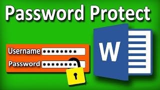 How to Create Password Protect and Encrypt Word files in Microsoft Office