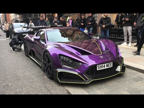 Saw Shmee150 In Purple $1.7 Million Zenvo TSR-S Hypercar And Supercar Spotters GO CRAZY!!! In London