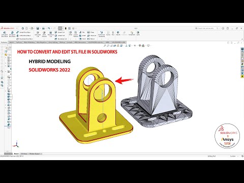 ✅ How to edit stl file in solidworks | Hybrid Modeling