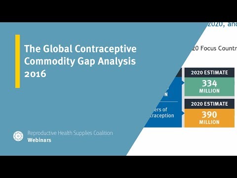 The Global Contraceptive Commodity Gap Analysis 2016