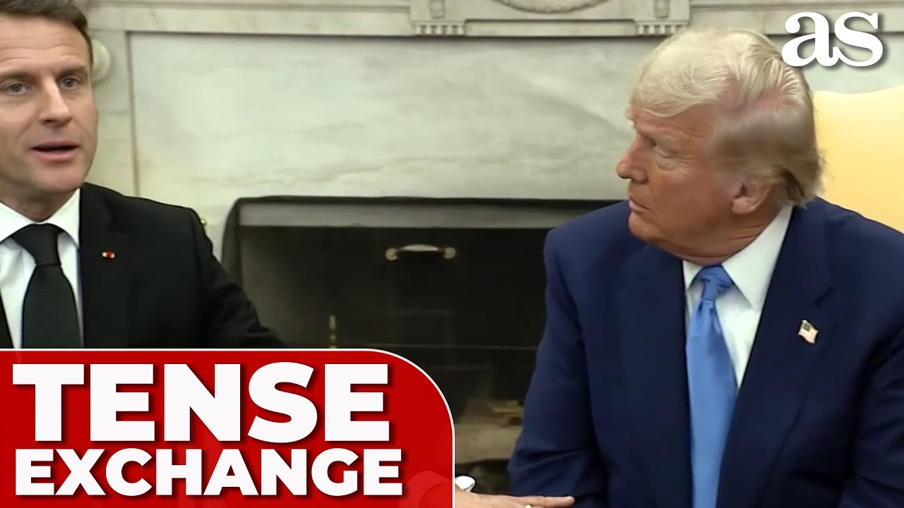 TENSE MOMENT in the OVAL OFFICE: Macron CHALLENGES Trump on Ukraine funding