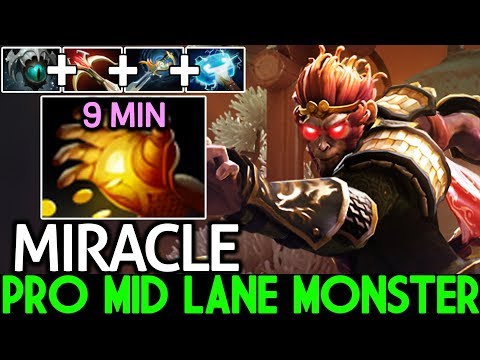 Miracle- [Monkey King] Pro Mid Lane Monster 9 min Midas 7.21 Dota 2
