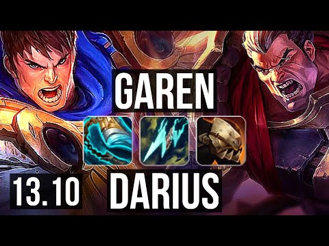 GAREN vs DARIUS (TOP) | 4/0/1, 1.3M mastery | KR Diamond | 13.10