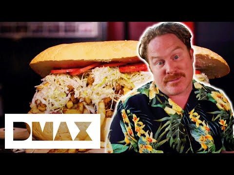 Casey VS 5LBS “Stuffaluffagus” Sandwich | Man v Food