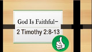 # God is Faithful